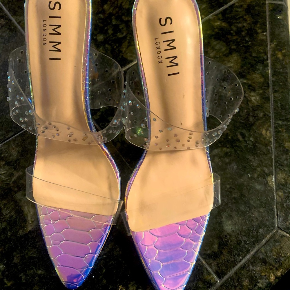 Mermaid color high clear heel